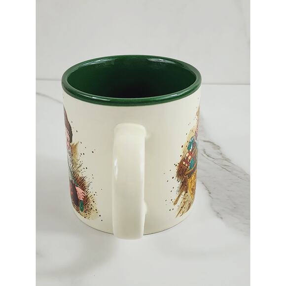 Christmas Santa Claus Coffee Mug Teacup 10oz 1987 Korea 3 1/2" Potpourri Press - Picture 7 of 16